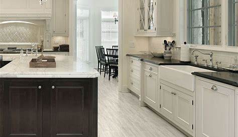 Vinyl Flooring Kitchen White Cabinets Home Decorators Stony Oak Grey Plank .