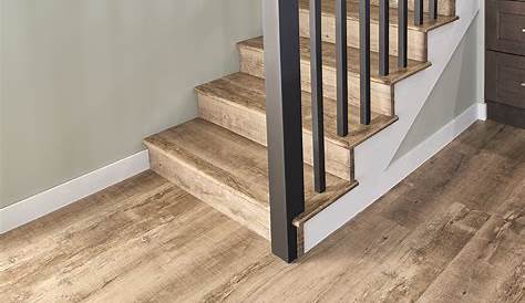 Extend vinyl planks from basement floor up the stairs