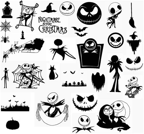 7+ Nightmare Before Christmas Characters Silhouette Download Free SVG Cut Files and Designs