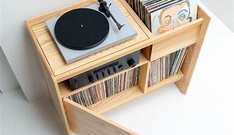 Solid Ash Wood Record Player Stand Vinyl Lp Storage Etsy
