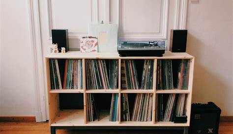 I just moved, here's my new setup. Vinyl shelf, Vinyl