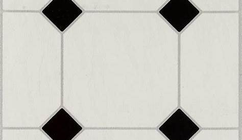 Black & White Sheet Flooring Checked Vinyl 4m Wide York Diamond Design