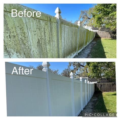 vinyl fence cleaning