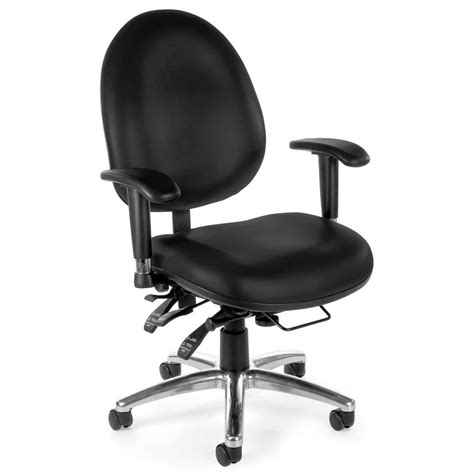 vinyl task chair with arms