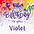 violet happy birthday images