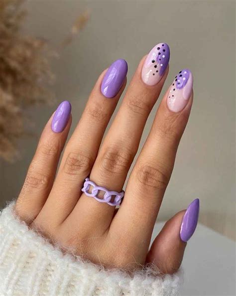 Violet Nails Designs Short