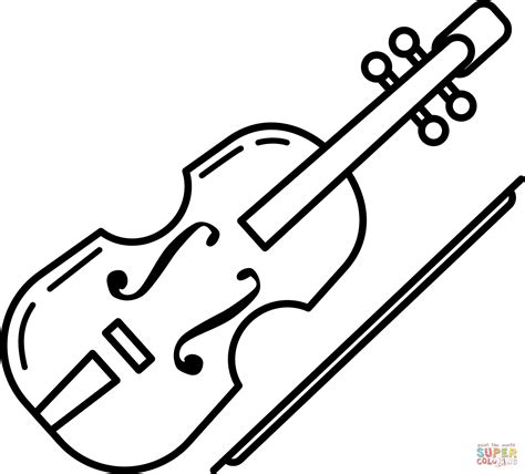 violin coloring pages printable printable template