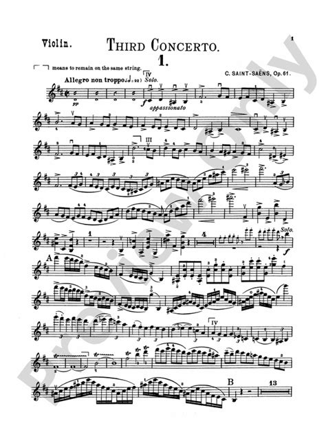 violin concerto no. 3 in b minor op. 61