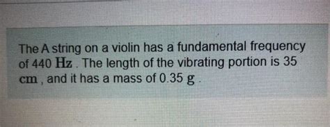 Violin String Fundamental Frequency