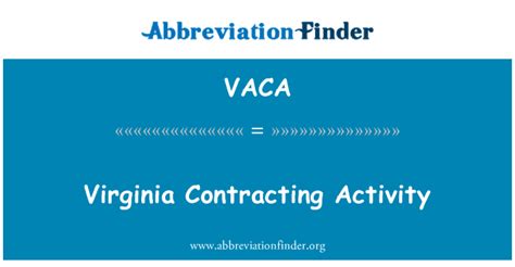 Virginia Contracting Activity Vaca