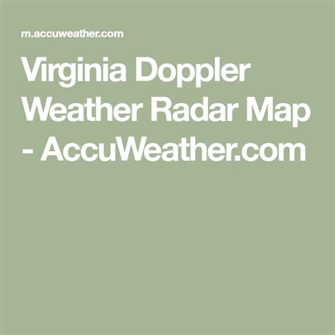 virginia doppler weather radar