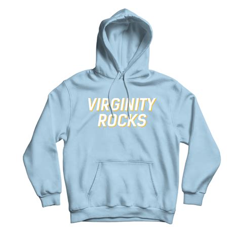 virginity rocks hoodie blue