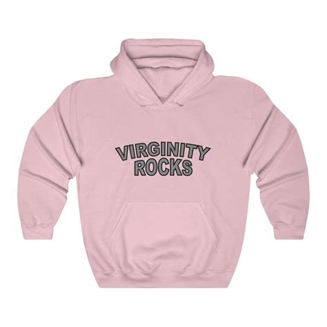 virginity rocks hoodie white