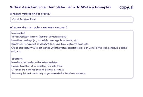 Virtual Assistant Email Templates