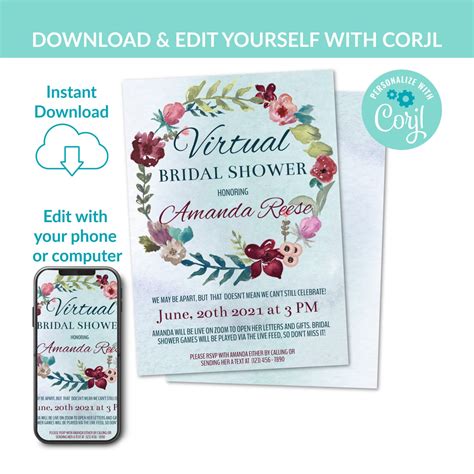 Virtual Bridal Shower Invitations