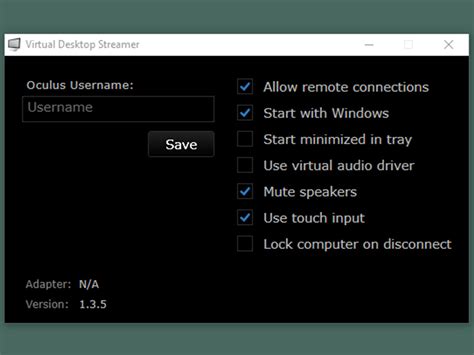 virtual desktop streamer app documentation