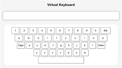 Virtual Keyboard Codepen