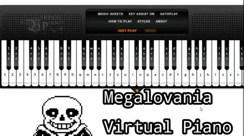 virtual piano megalovania easy