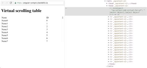 Virtual Scrolling In Angular Mat Table