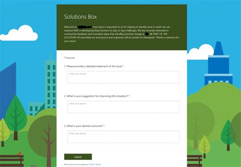 Virtual Suggestion Box Template