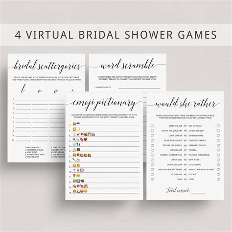 Virtual Wedding Shower Games For Work