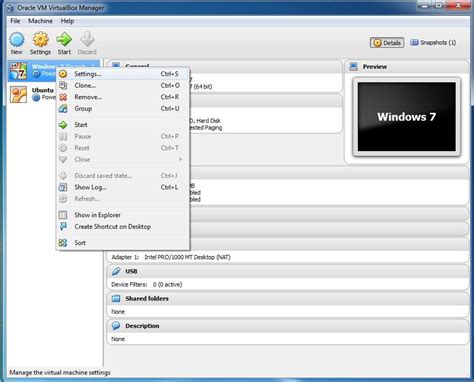 virtualbox manager tool