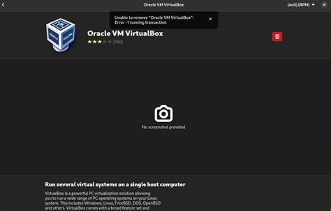 virtualbox uninstall error