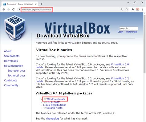 virtualbox windows host