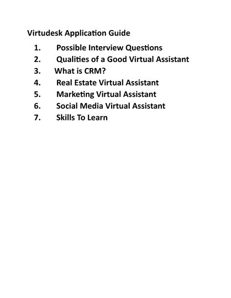 virtudesk interview questions
