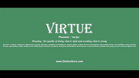 virtue definition synonyms