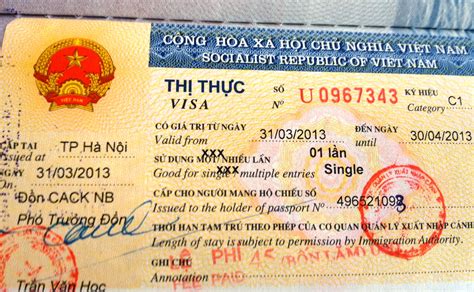 visa requirements for travel to vietnam