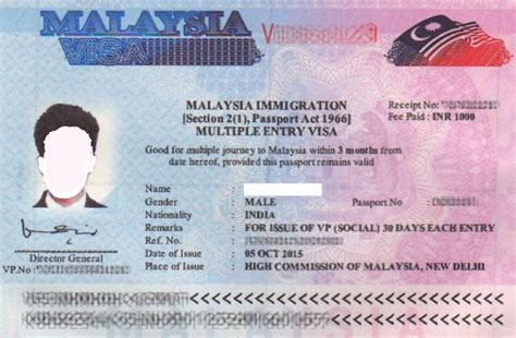 visa to enter malaysia