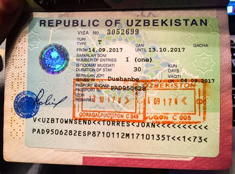 visa to travel to uzbekistan