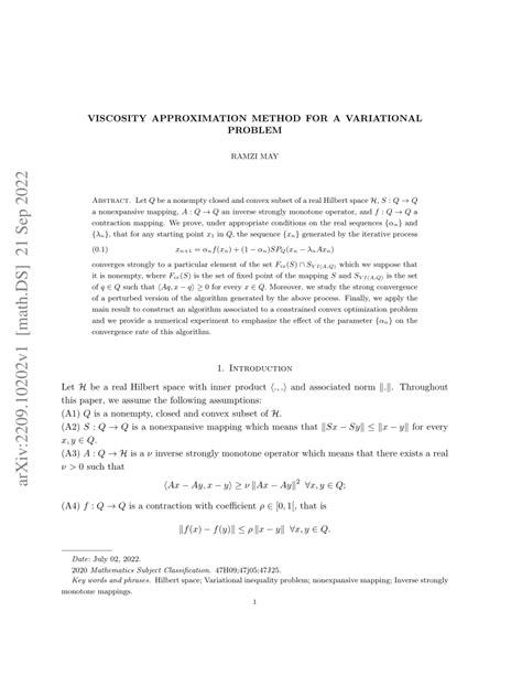 Viscosity Approximation Method