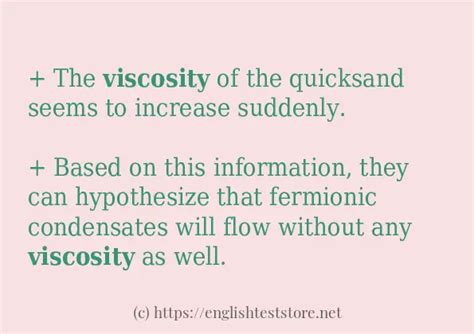 Viscosity Example In A Sentence