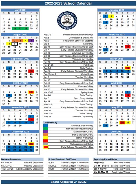 visd school calendar 23-24