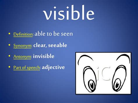 visible meaning in tagalog