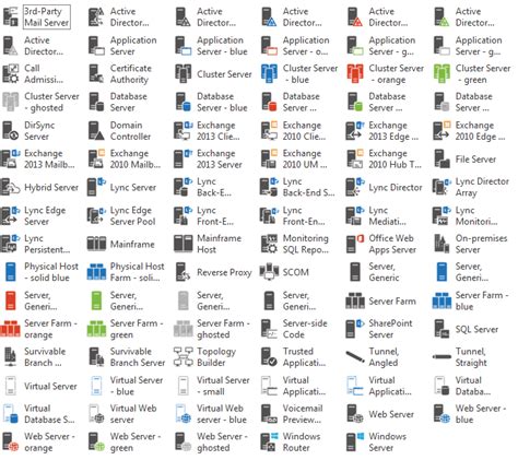Visio Stencils Microsoft Servers