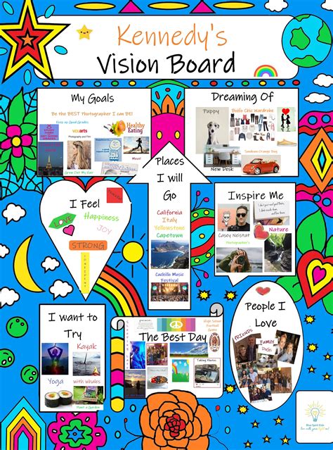 vision board activity for work