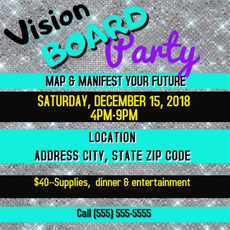 vision board flyer template
