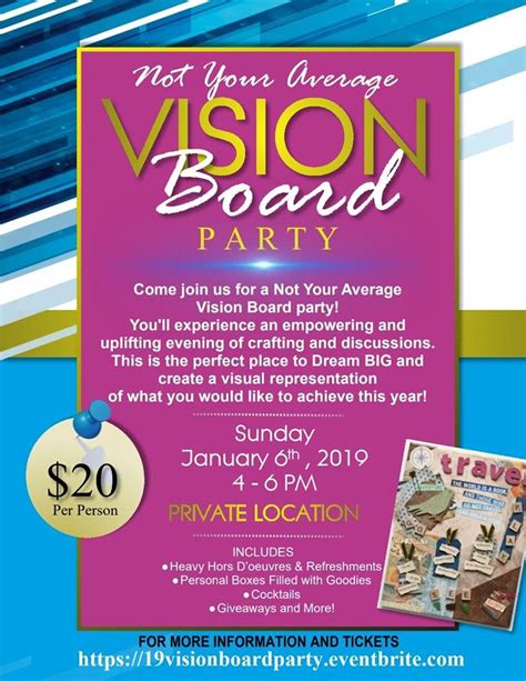 vision board party invitations
