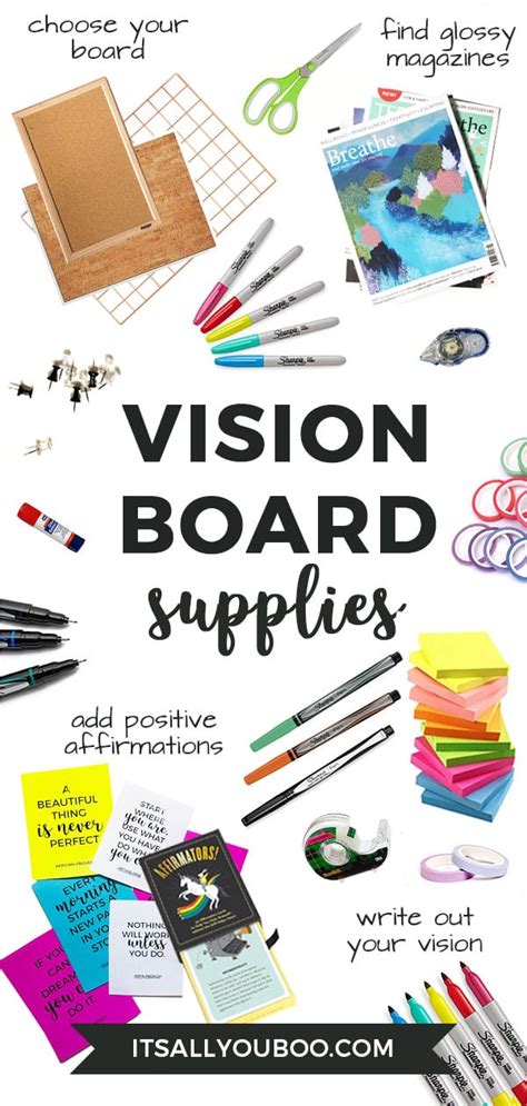vision board supplies needed