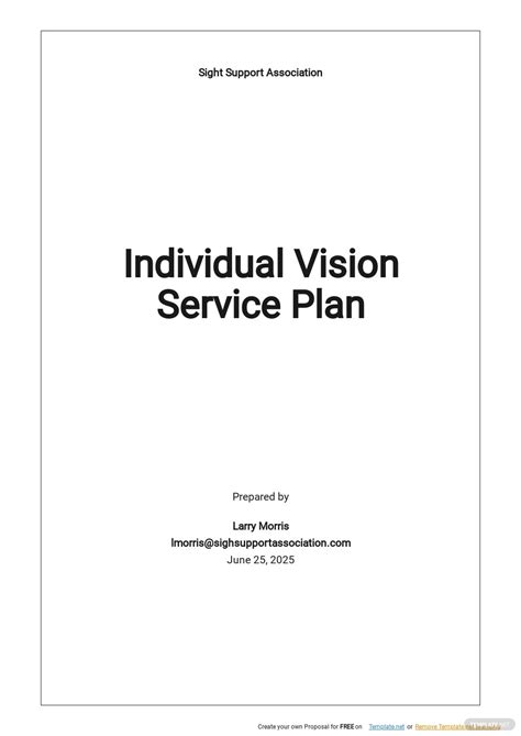vision service plan individual plans