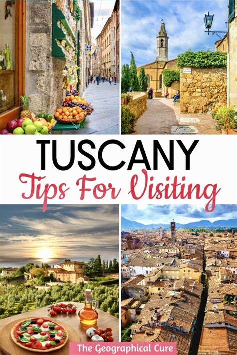 A collage of images showcasing Tuscany's iconic landmarks, including the Duomo, the Leaning Tower of Pisa, and vineyards