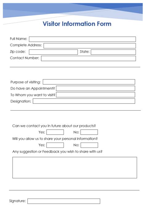 Visitor Entry Form