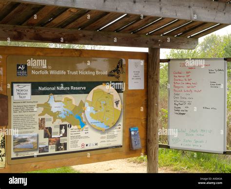 Visitor information at Wildlife Trust