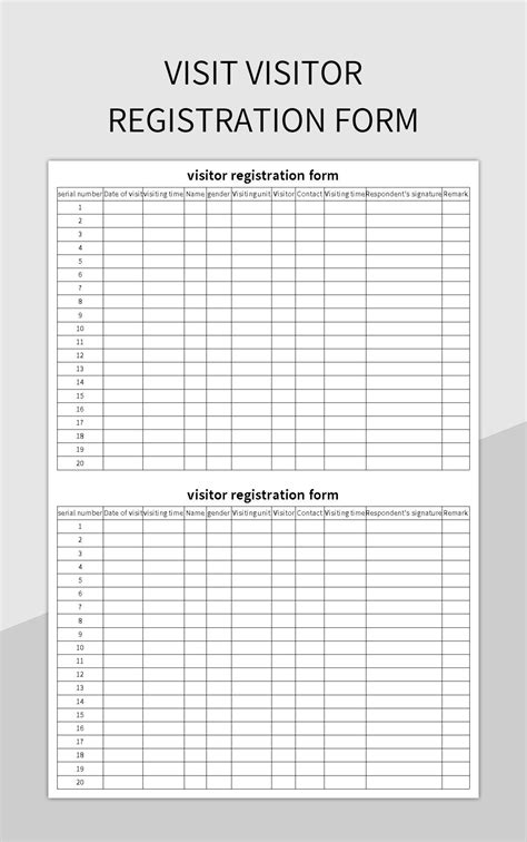Visitor Registration Template