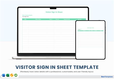 Visitor Sign-In Sheet