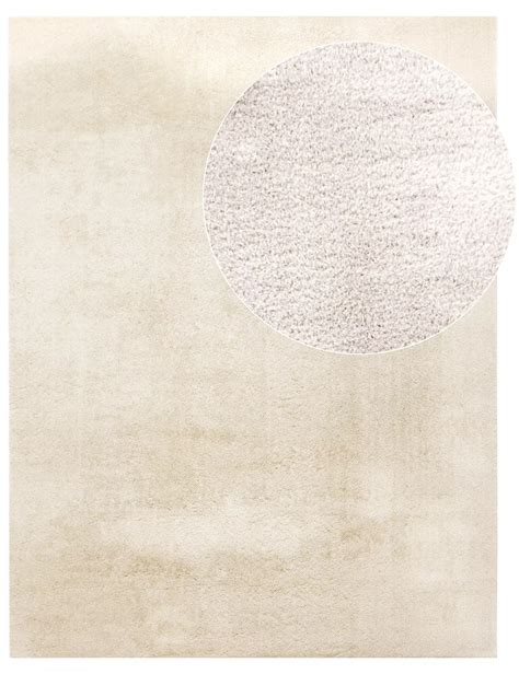 Kurzflor Teppich Einfarbig Modern Creme Teppich.de