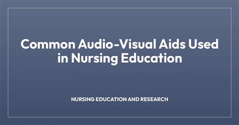 Visual Aids In Nursing
